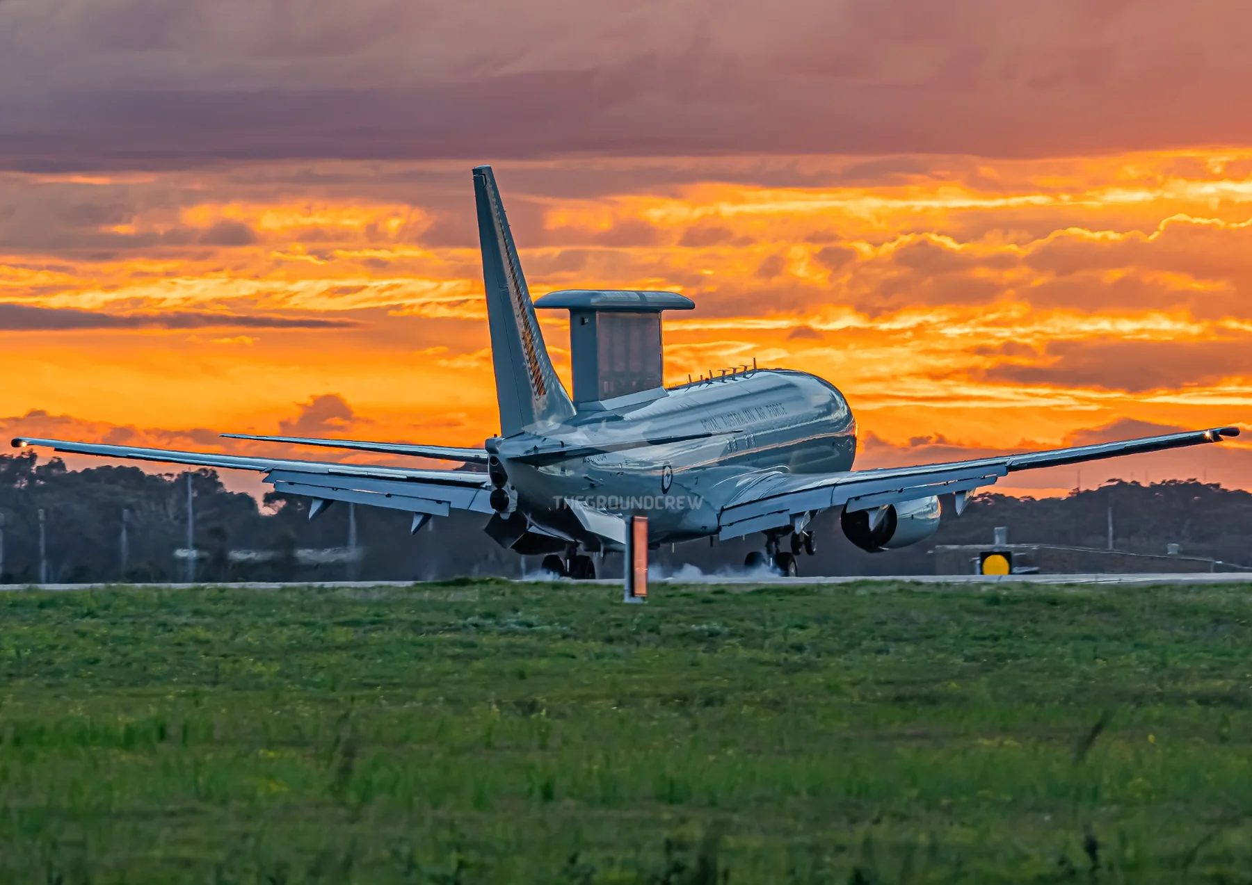 RAAF E-7A Wedgetail at sunset